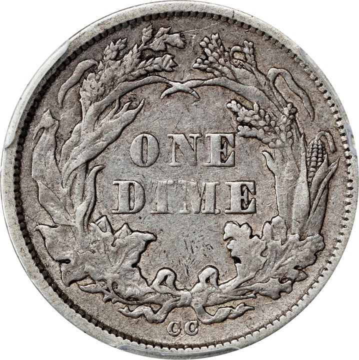 1875-CC 10c Mintmark Below Bow VG10 thumbnail 19