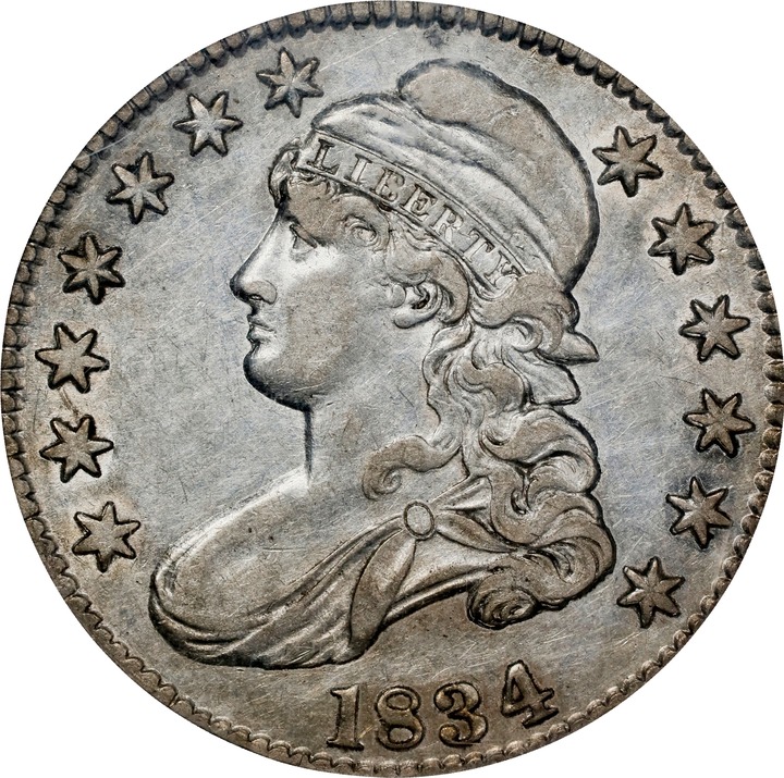 1834 50c Large Date, Large Letters MS thumbnail 8