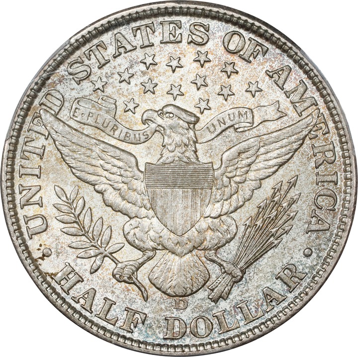 1908-D 50c AU58 thumbnail 2