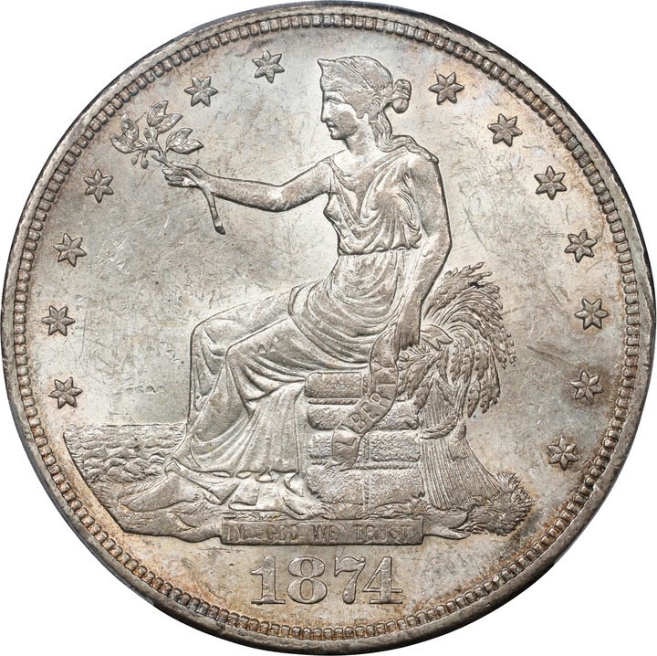 1874-S Trade$ MS61 CAC thumbnail 3