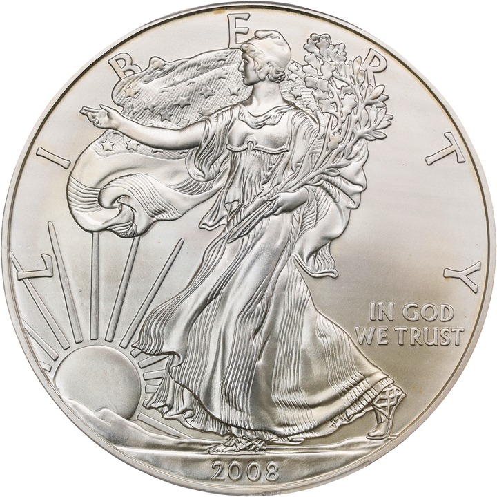2008-W $1  Silver Eagle, Burnished, Reverse of 2007 MS69 thumbnail 17