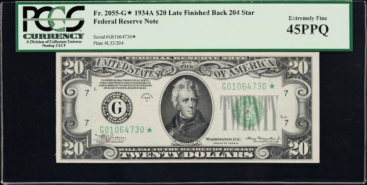 1934A $20  Chicago, Star Replacement (Fr. 2055G*) thumbnail 3