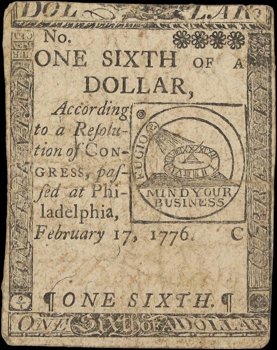 Feb 17, 1776 $1/6 Continental Currency (Fr. CC19) thumbnail 15