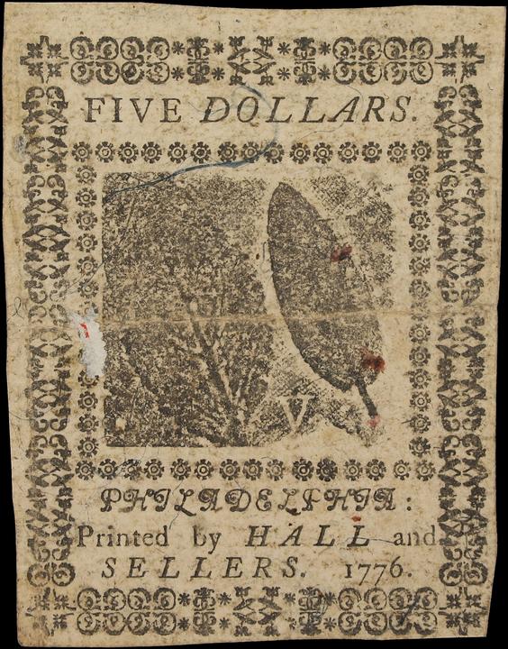 Feb 17, 1776 $5  Continental Congress (Fr. CC27) thumbnail 7