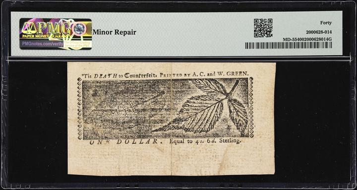 Mar 1, 1770 $1  Maryland (Fr. MD55) thumbnail 4