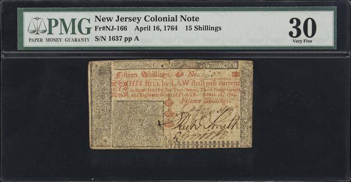 Apr 16, 1764 15s New Jersey (Fr. NJ166) thumbnail 3