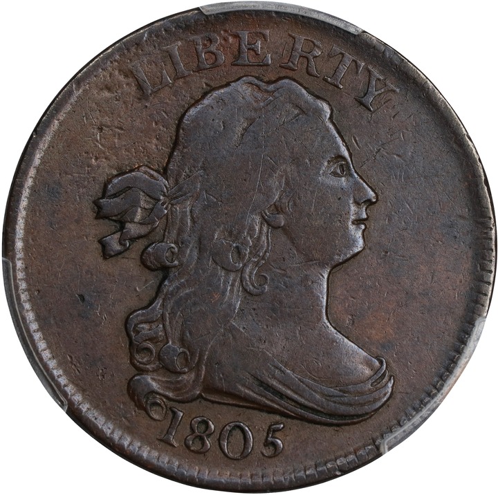 1805 1/2c Small 5, No Stems MS BN thumbnail 5