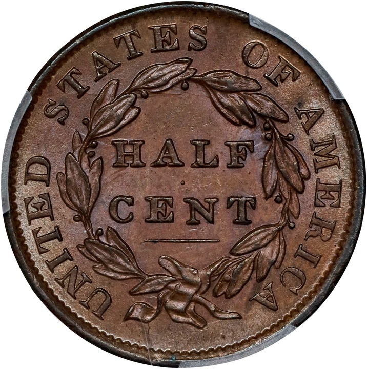 1833 1/2c MS BN MS62 BN thumbnail 2