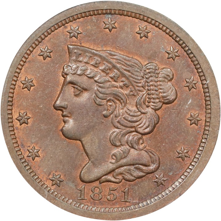 1851 1/2c MS RB thumbnail 5
