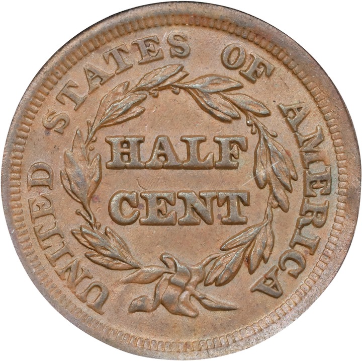 1853 1/2c MS BN MS64 BN thumbnail 2
