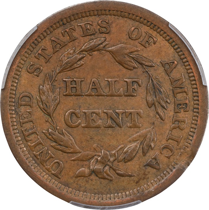 1857 1/2c MS BN XF45 BN thumbnail 2