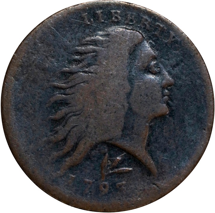Flowing Hair Cent 1c 1793, Wreath Reverse, Wreath Reverse MS BN [Type] G4 BN thumbnail 15