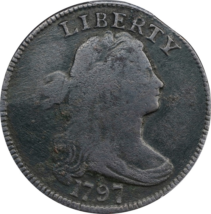 1797 1c Reverse of 1795, Gripped Edge MS BN thumbnail 3