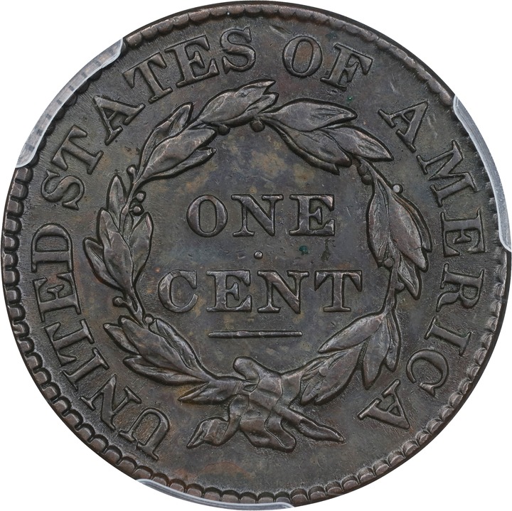 Coronet Head Cent 1c 1816-1839 MS BN [Type] XF40 BN thumbnail 2