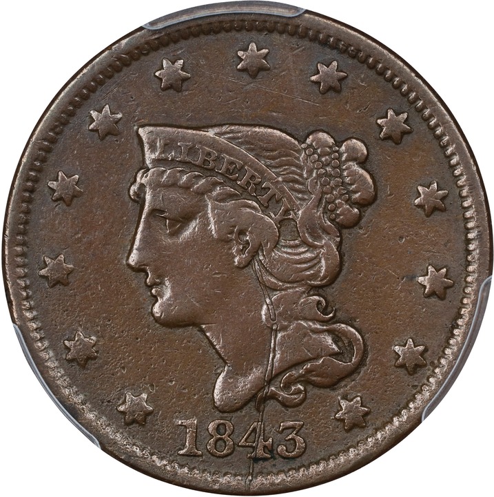 1843 1c Petite Head, Sm. Letters, N-13 MS BN thumbnail 5