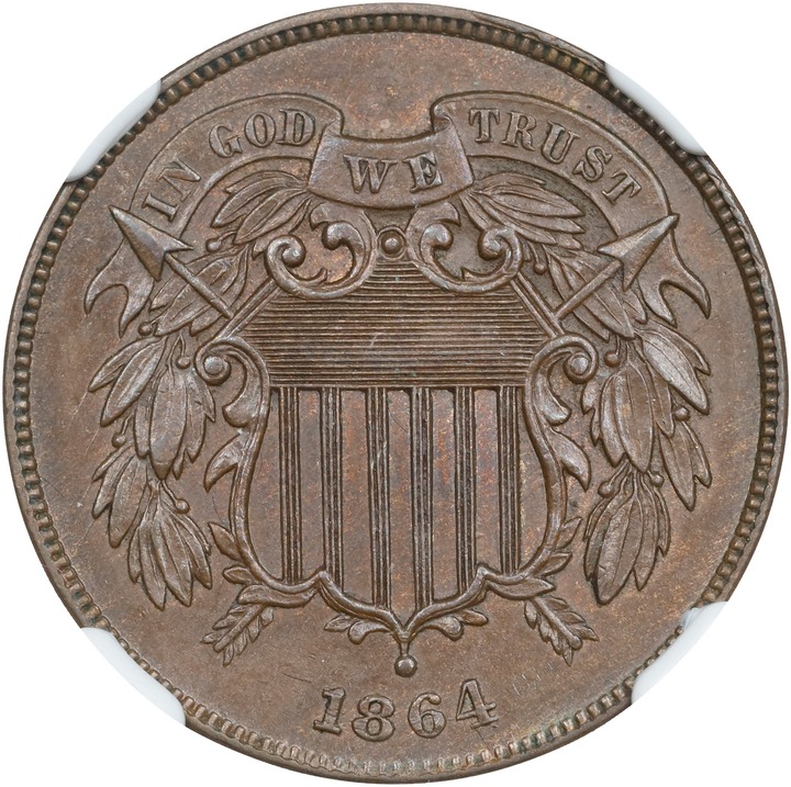 Image for 1864 2c Large Motto MS BN MS61 BN CAC