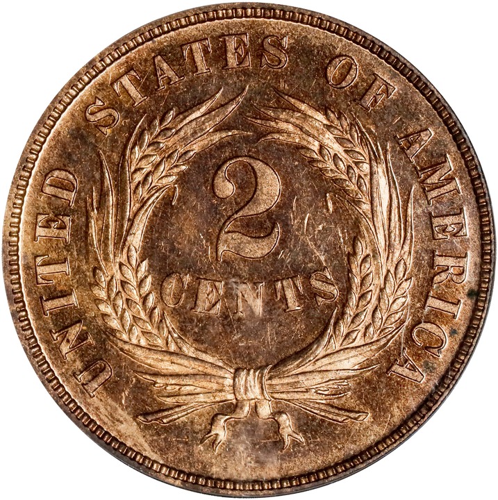 1868 2c PR RB PR61 RB CAC thumbnail 24