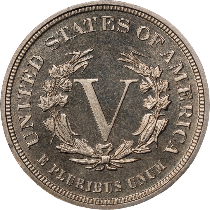 1883 5c No Cents PR65 CAC thumbnail 4