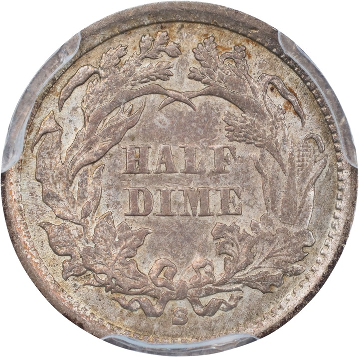 1867-S H10c AU50 thumbnail 2