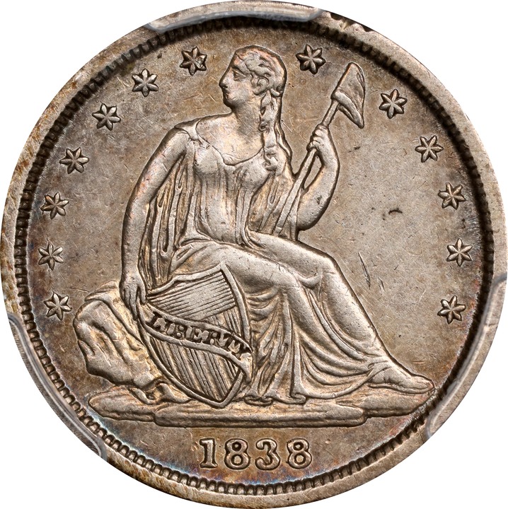 1838 10c No Drapery, Small Stars MS thumbnail 15