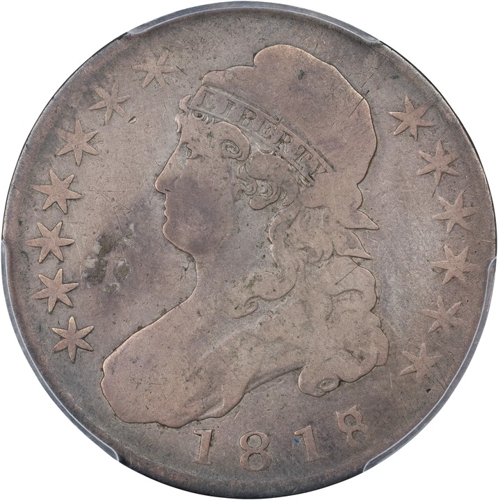 1818/7 50c Large 8 MS60 CAC thumbnail 5