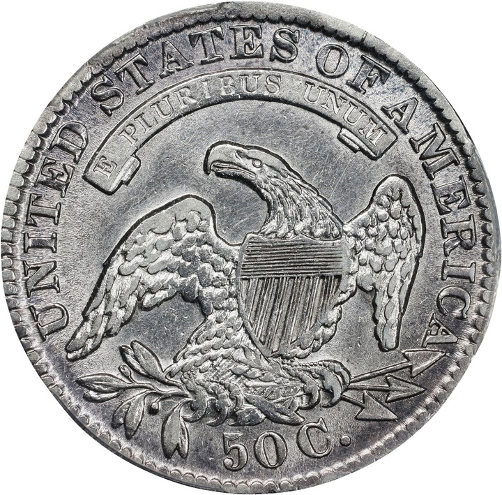 1834 50c Large Date, Large Letters XF45 thumbnail 4