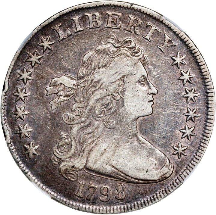 1798 $1  Large Eagle, Pointed 9 VF20 thumbnail 17