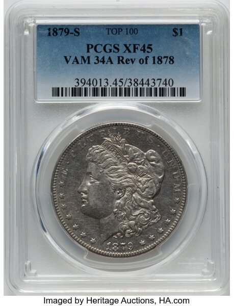 1879-S $1  Reverse of 1878, VAM-34A MS thumbnail 3