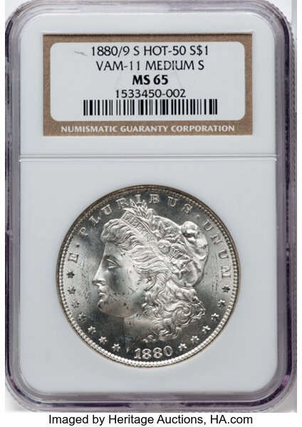 1880/9-S $1  Overdate, VAM-11 MS thumbnail 18