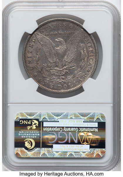1886-O $1  Clashed Reverse BER, VAM-1A1 AU50 thumbnail 2