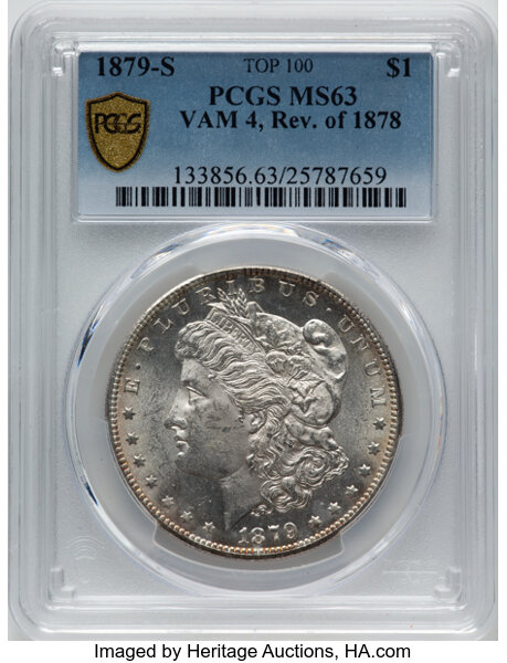 1879-S $1  Reverse of 1878, VAM-4 MS thumbnail 6