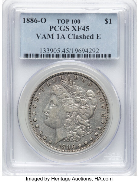 1886-O $1  Clashed Reverse BER, VAM-1A1 MS thumbnail 10