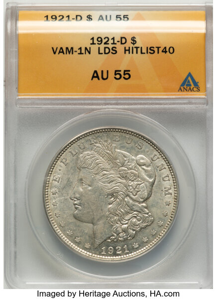 1921-D $1  Unicorn, VAM-1N  MS thumbnail 3