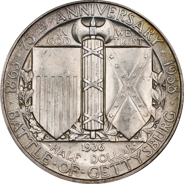 1936 50c Gettysburg MS63 thumbnail 4