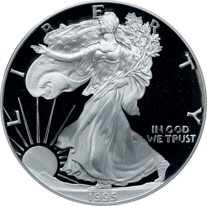 1995-P $1  Silver Eagle PR DCAM PR68 DCAM CAC thumbnail 25