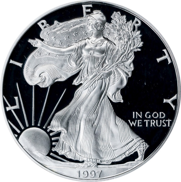 1997-P $1  Silver Eagle PR DCAM PR66 DCAM CAC thumbnail 21