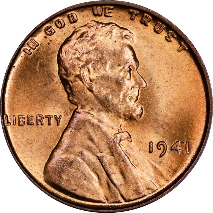 1941 1c Doubled Die Obverse MS RD MS65 RD thumbnail 6
