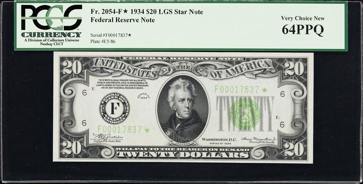 1934 $20  Atlanta, Star Replacement (Fr. 2054F*) thumbnail 2