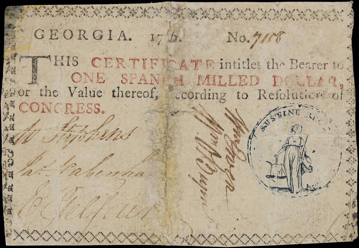 1776 $1  Georgia (Fr. GA71a) thumbnail 4