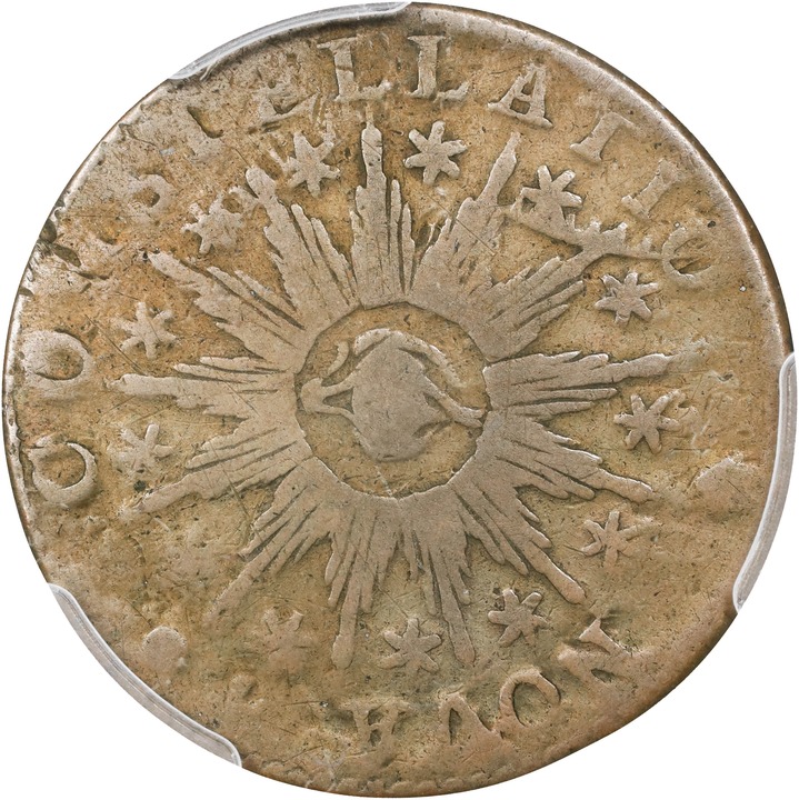 1783 Copper Nova Constellatio, Pointed Rays, Large U.S. MS BN thumbnail 3