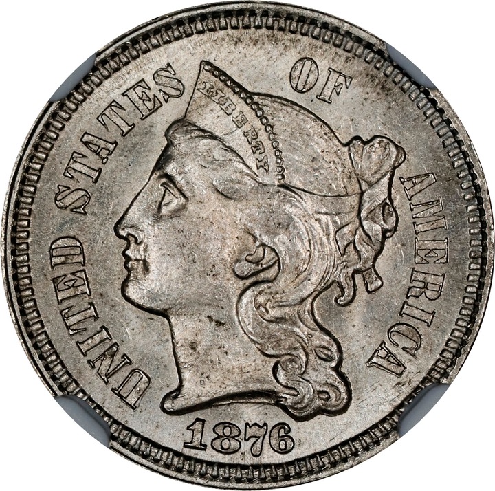 Image for 1876 3cN MS64