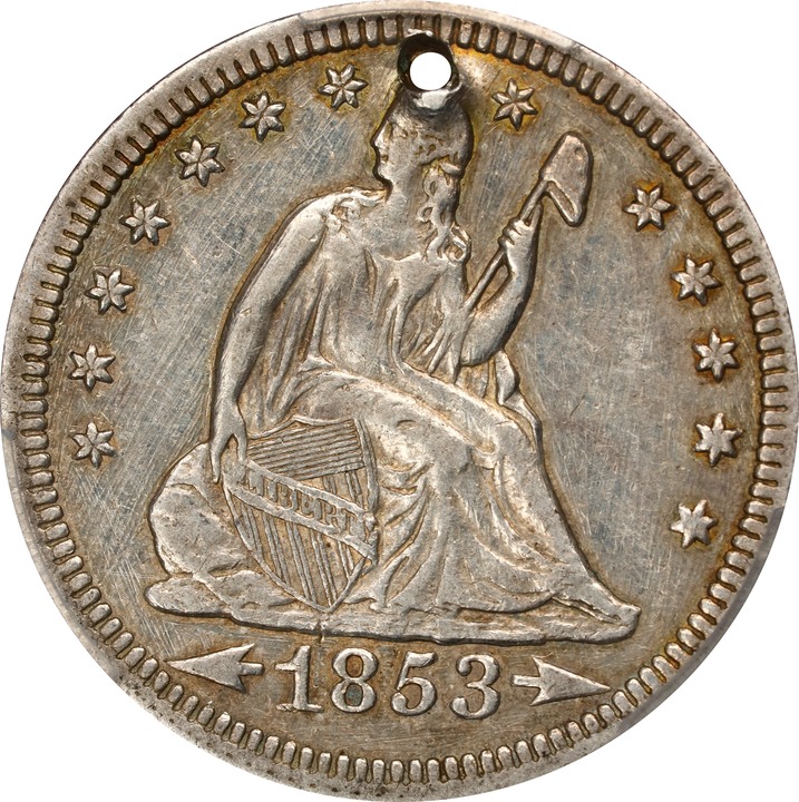 Seated Liberty Quarter 25c Arrows & Rays, 1853 [Type] G6 thumbnail 13