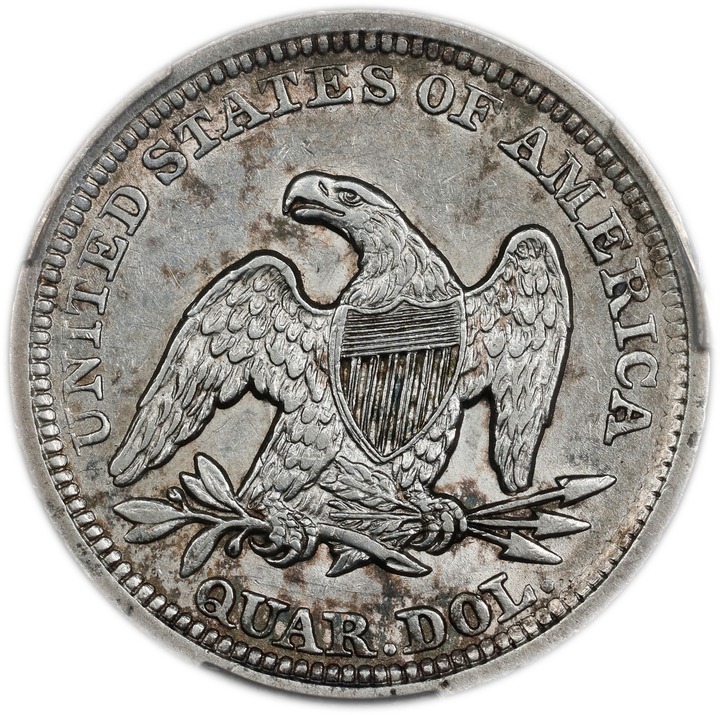 1855 25c Arrows AU53 thumbnail 2
