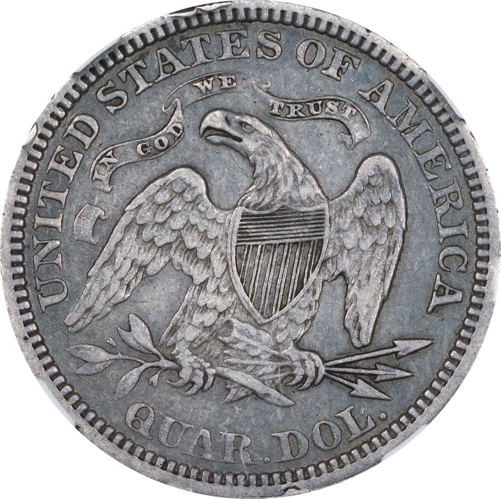 1867 25c XF40 CAC thumbnail 22