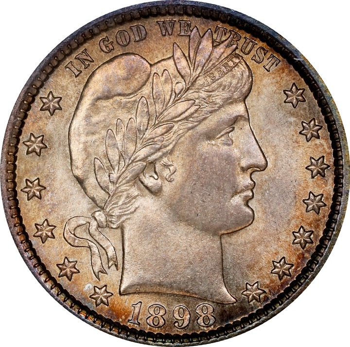 Image for 1898 25c MS65 CAC