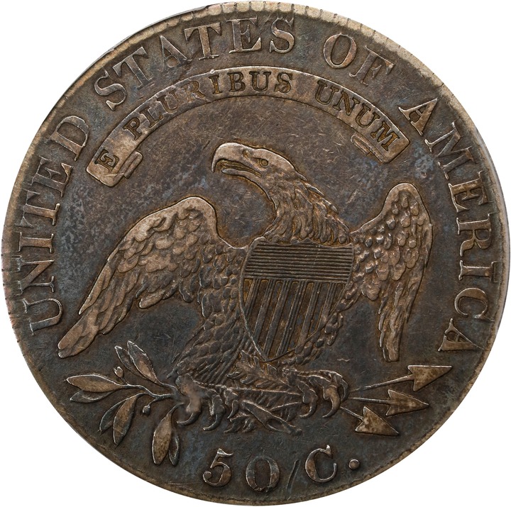 1819/8 50c Large 9, Flat Top 1s VF30 thumbnail 2