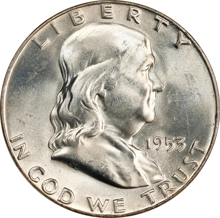1953 50c Obverse Die Clash, FS-402 MS thumbnail 6