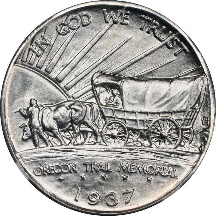 1937-D 50c Oregon Trail AU50 CAC thumbnail 18