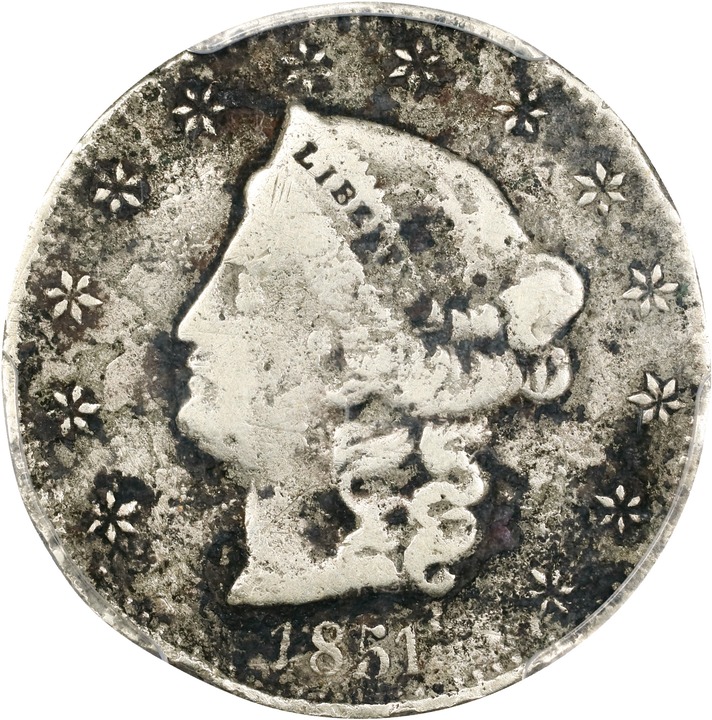 1851 G$5  State of California, San Francisco Mint MS thumbnail 2