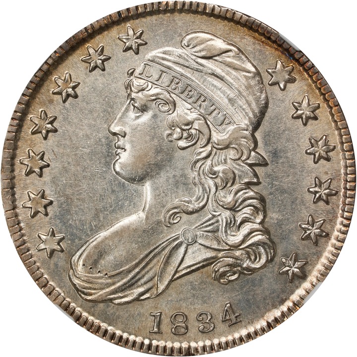 1834 50c Small Date, Small Letters, O-110 F15 thumbnail 20